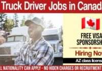 Truck Drivers Required In Canada 2023