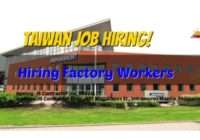 Jobs In Taiwan For Foreigners 2023