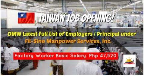 Factory Worker Hiring In Taiwan 2023